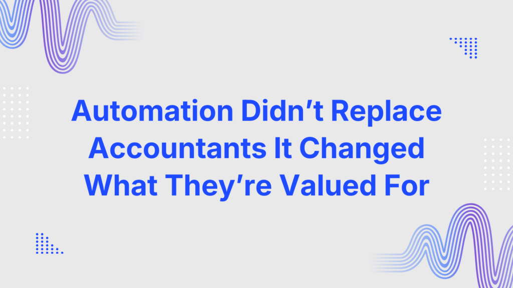AI-powered accounting dashboard helping finance teams move from compliance reporting to strategic advisory decisions.